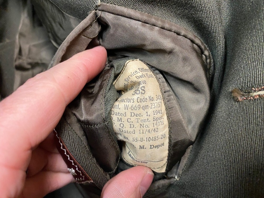 ORIGINAL WWII US ARMY OFFICER CLASS A DRESS JACKET- SMALL 37R