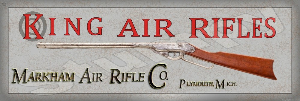 King Air Rifle Metal Sign 6" x 18"
