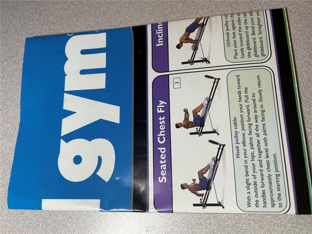 Total Gym  Exercise Wall Chart  Poster w/35 Workouts