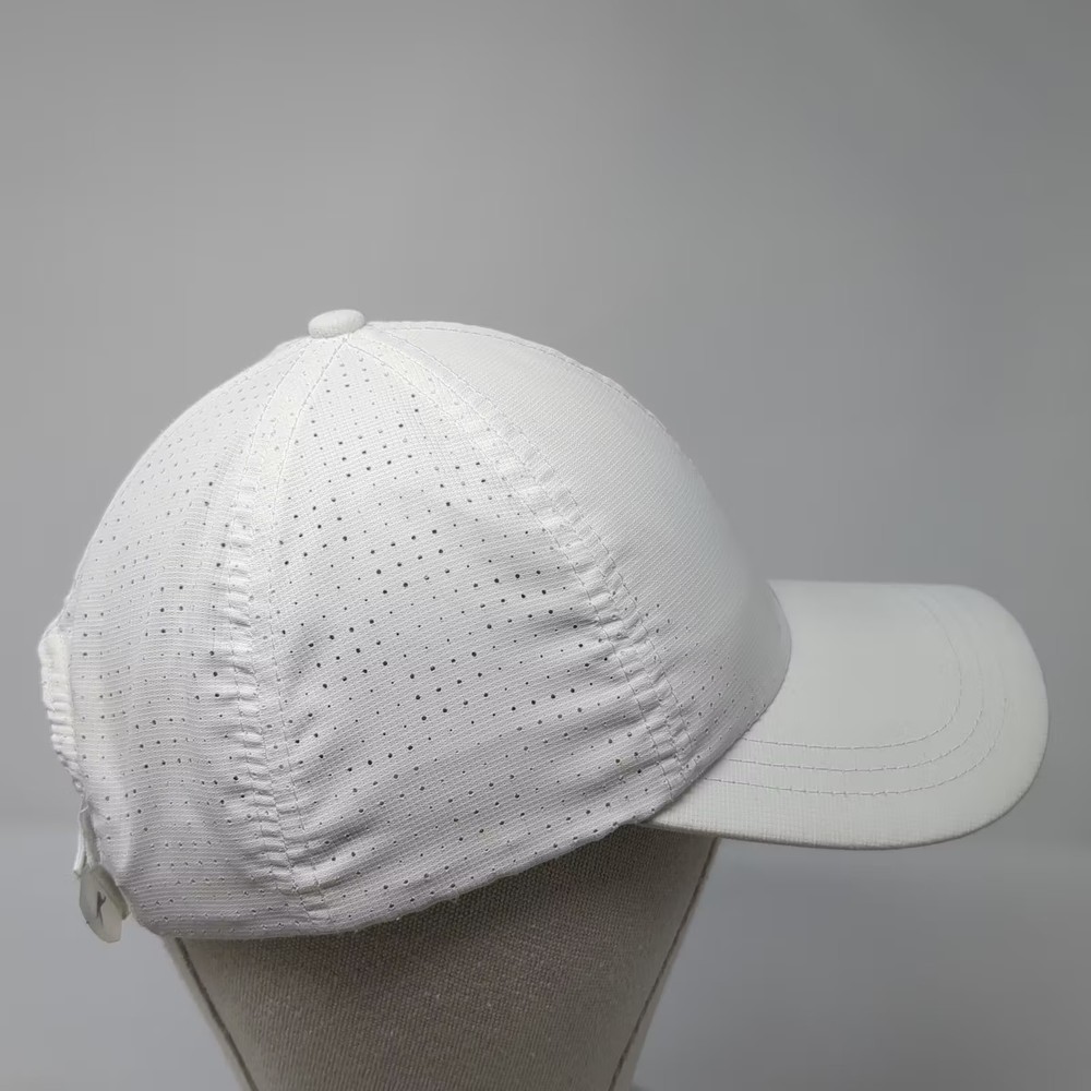Slazenger Golf Hat White One Size Slideback Adjustable Perforated Breathable