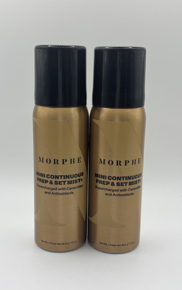 NEW 2X Morphe MINi Continuous Prep & Set Mist 36.8g/1.3oz Each AUTHENTIC