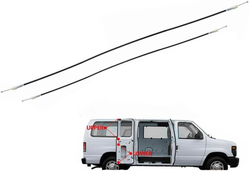 Side Cargo Door Left Upper & Lower Latch Release Cable for E150 E250 Upper&Lower