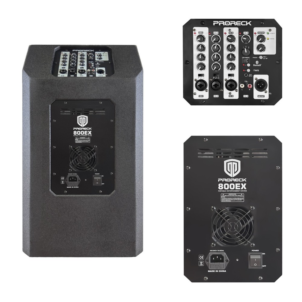 PRORECK 800EX DJ Powered Speaker System Array Speaker 12 -inch 800W for Party