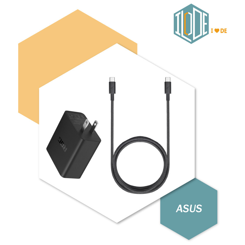 【2024Version】Original ASUS Official ROG 65W Adapter & 1.2M Type-C Cable【AC65-01】