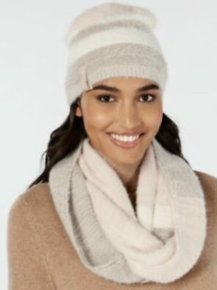 Calvin Klein Hat & Neck Scarf Wrap EUC
