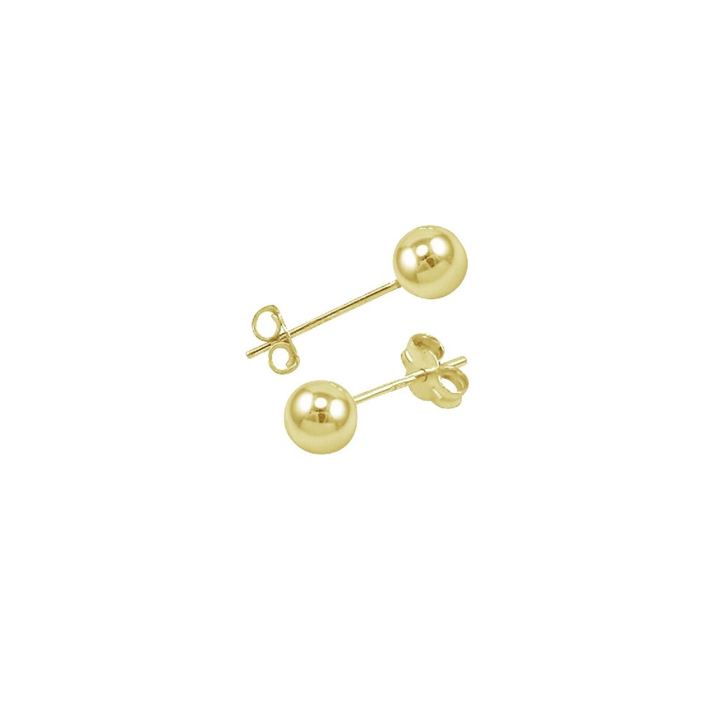 Ball Stud Earrings Pair 14k Gold Plated