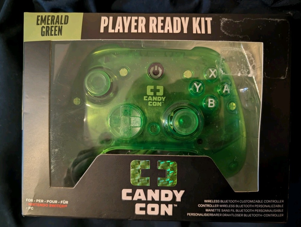 New CANDY CON Wireless Controller Player Ready Kit PC NINTENDO Emerald Green