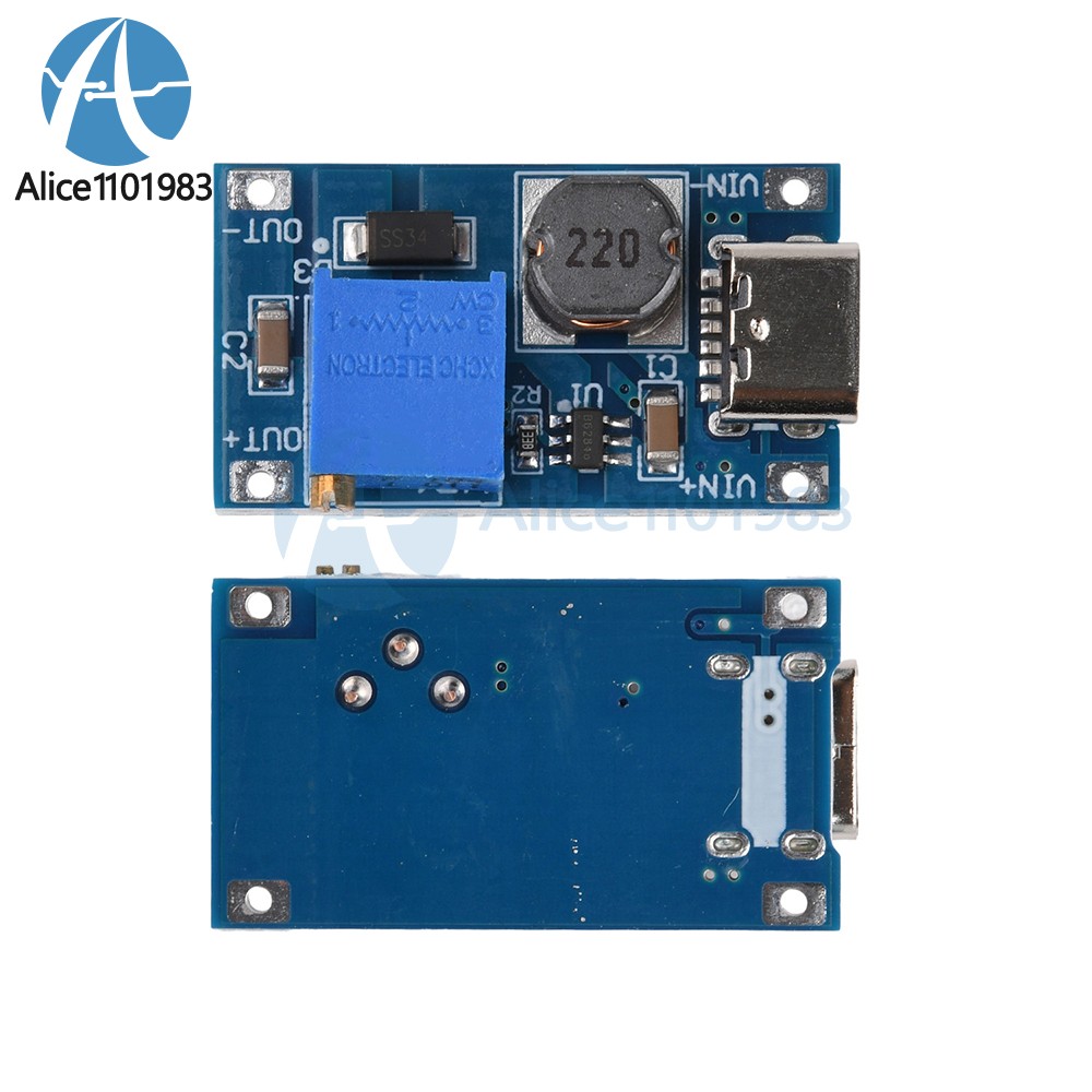 10PCS 2A Step-up Board MT3608 2V-24V Input DC Boost Converter Module