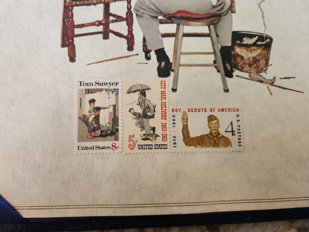 1981 Norman Rockwell Classics Postal Commemorative Stamps Collection Rwanda