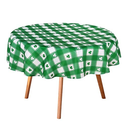 St.Patrick's Day Rectangle Table 102" x 60" (Rectangular) Shamrock Plaid