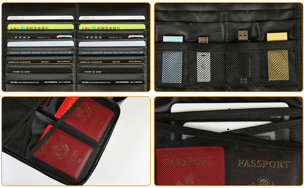 DocSafe Document Bag with Lock, 3-Layer File Organizer