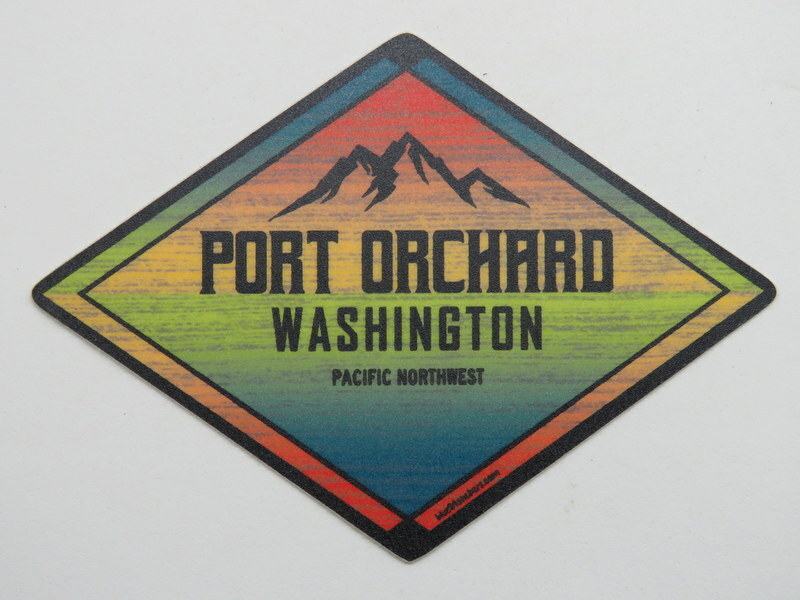 Cool STICKER ~ Historic PORT ORCHARD, WASHINGTON, Pacific Northwest Waterfront