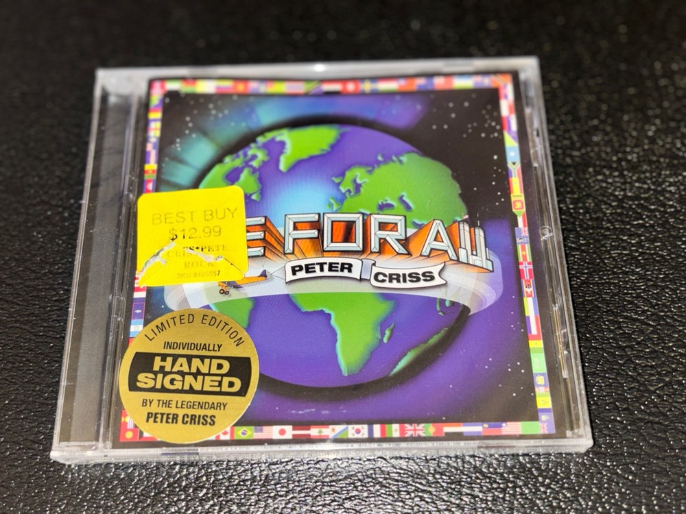 Peter Criss One for All CD Hand Signed Booklet STILL SEALED!!!! KISS B Buy Excl