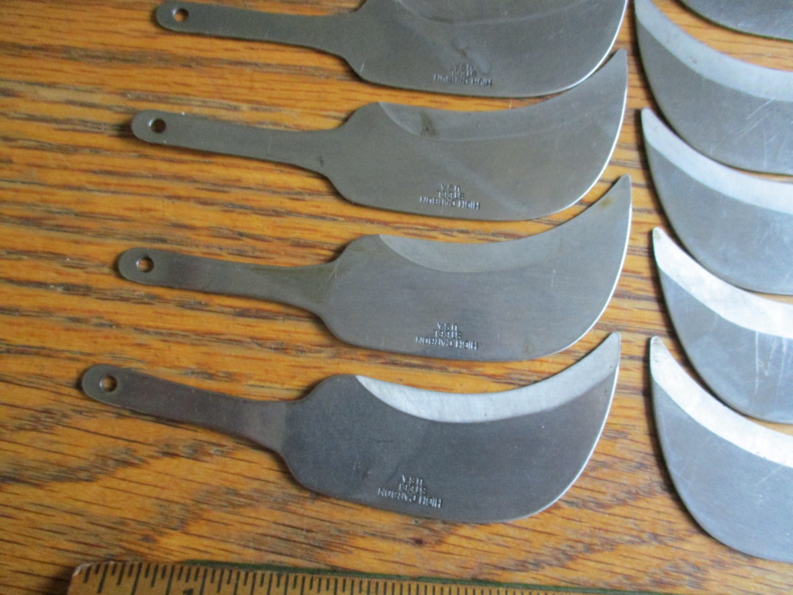 10 Carbon Steel Hawk Bill Knife Blade Blank Blank's NOS Colonial Knife USA