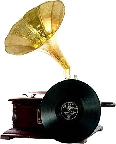 Antique Gramophone, Fully Functional Working Phonograph, win-up record player