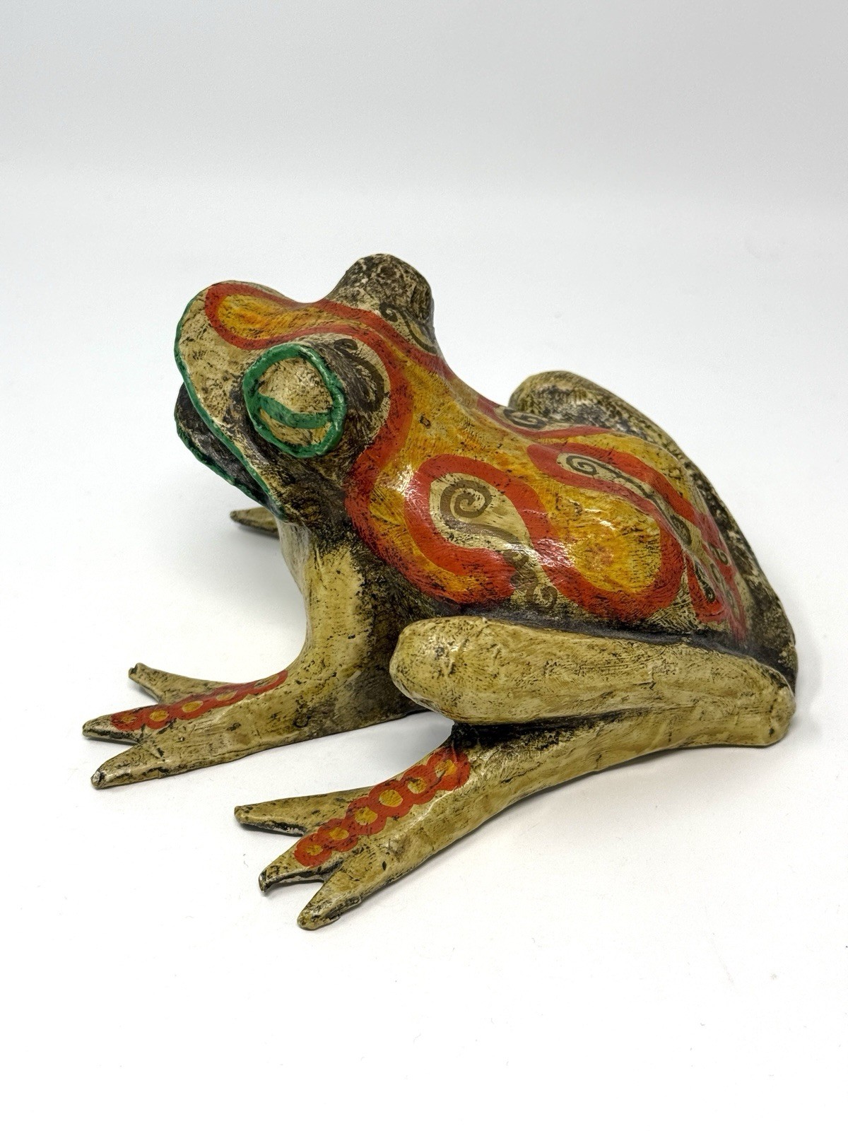 Vintage 60s/70s Artist Signed Paper Mache Frog, Mexico