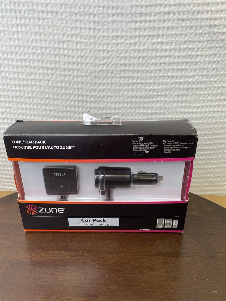 Microsoft Zune Car Pack - Charger FM Transmitter - New Open Box Read Description