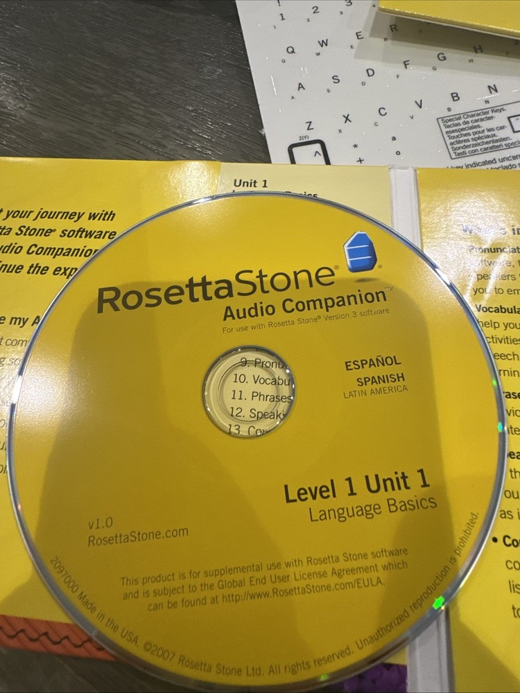 Rosetta Stone Spanish Level 1 With Headphones Untested