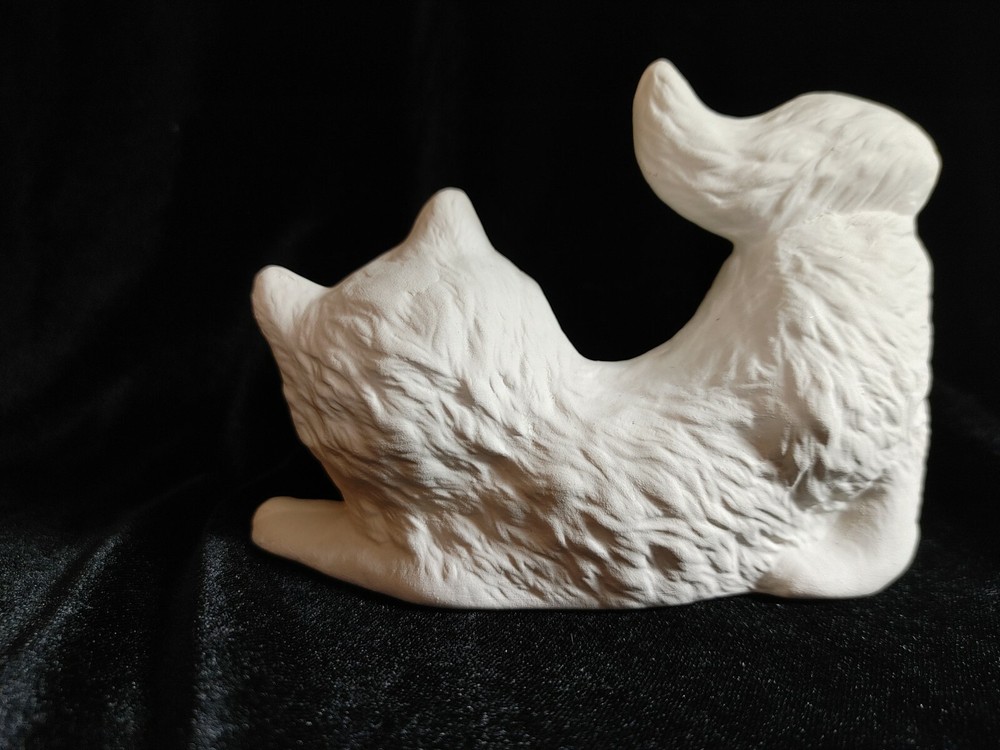 Kitten / Cat Playing - Ceramic Bisque Ready to Paint