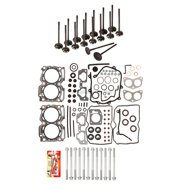 Head Gasket Set Intake Exhaust Valves for 99-03 Subaru Saab 2.5L SOHC EJ251