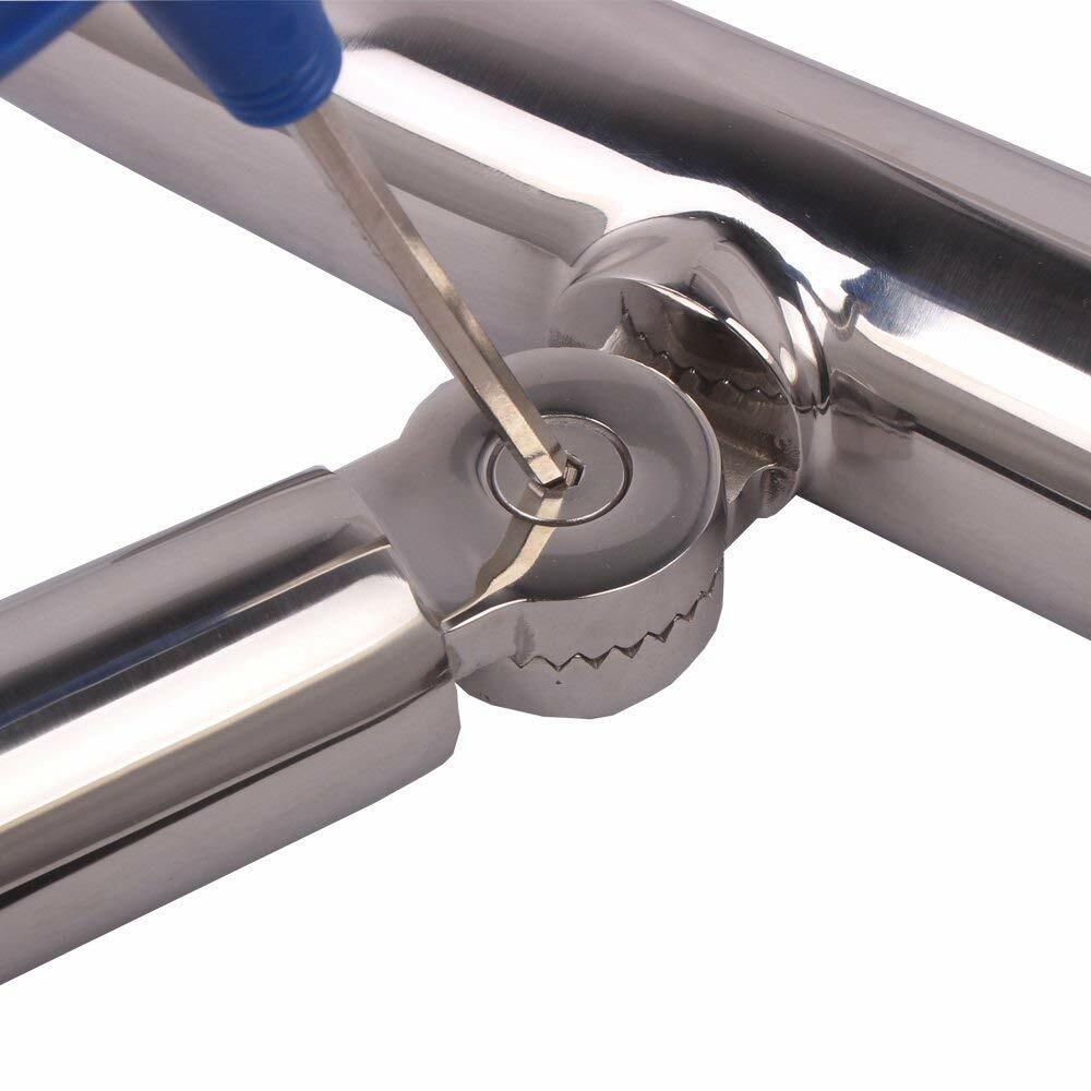 2X Marine Boat Fishing Rod Holder Outrigger Plug-in Stainless Steel 10" Rod Pod