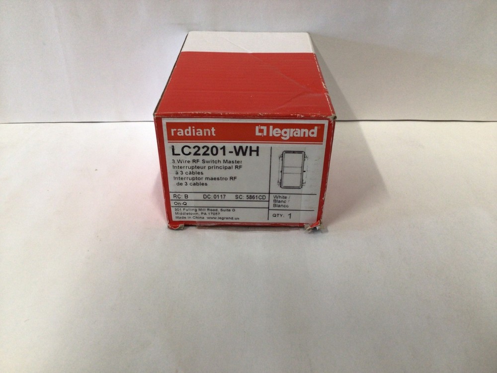 Legrand LC2201-WH Wire RF Switch Master