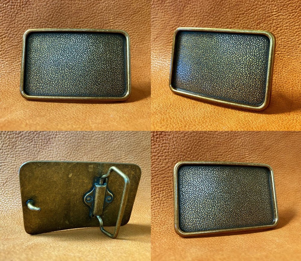11738 Rectangular Buckle Blank 1-1/2", Type C - 11738 Antique Brass