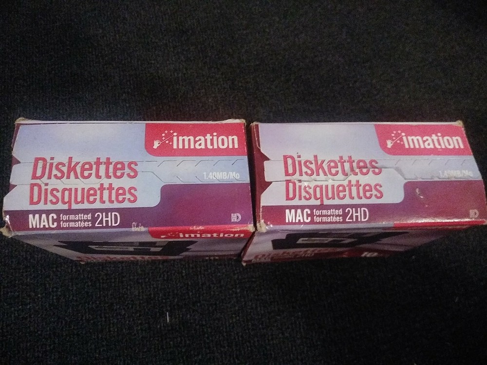 IMATION DISKETTES 10 PACK x2 (20) MAC FORMATTED 1.4 MB 2HD - NEW IN PACKAGE