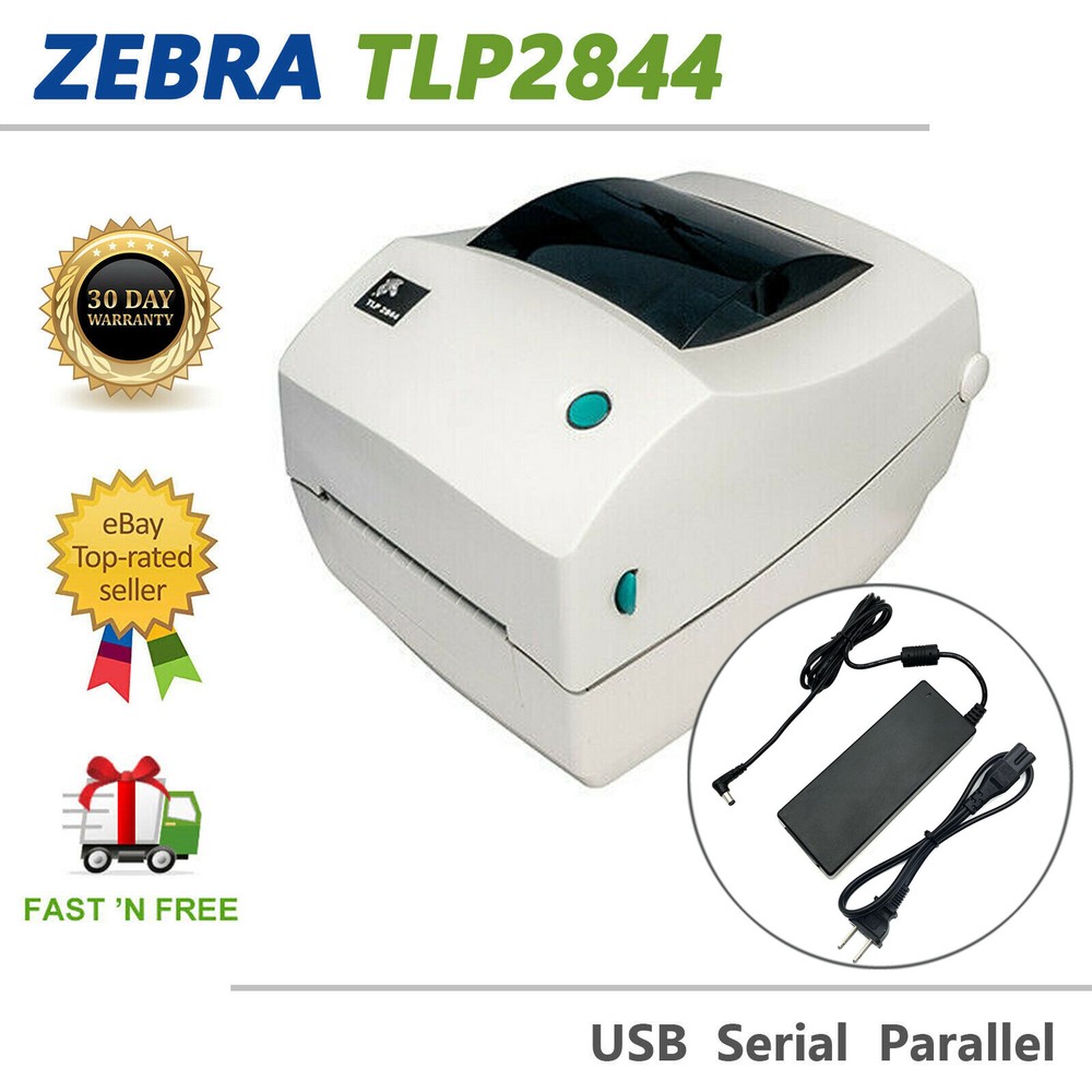 Zebra TLP 2844 Thermal Transfer Barcode Label Printer USB Serial Parallel