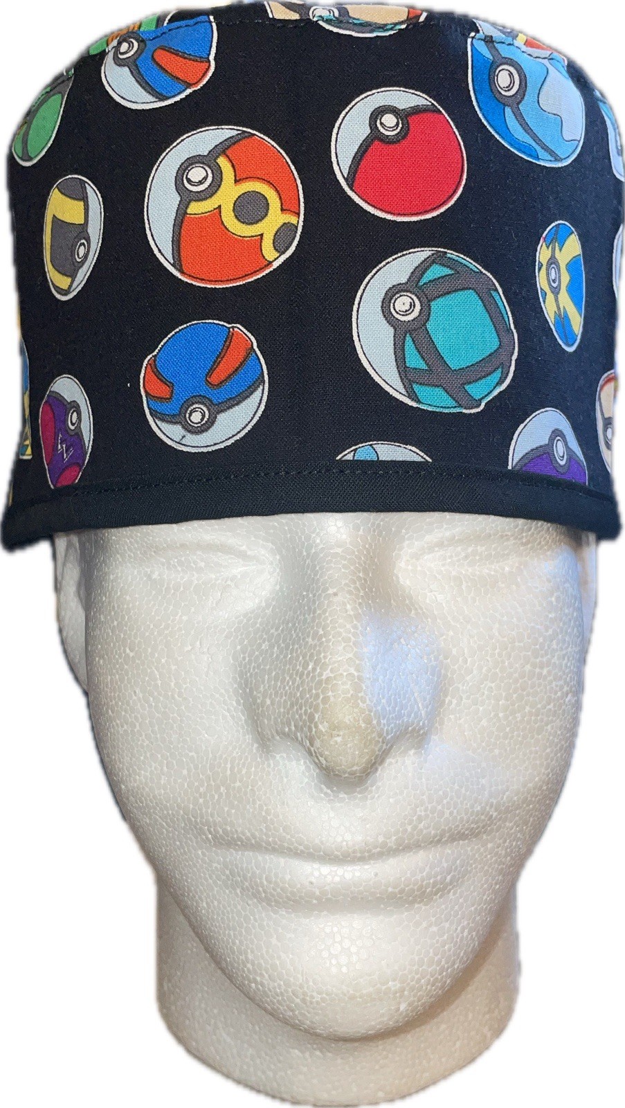Pokémon Black Circles Scrub Hat Chemo Cap