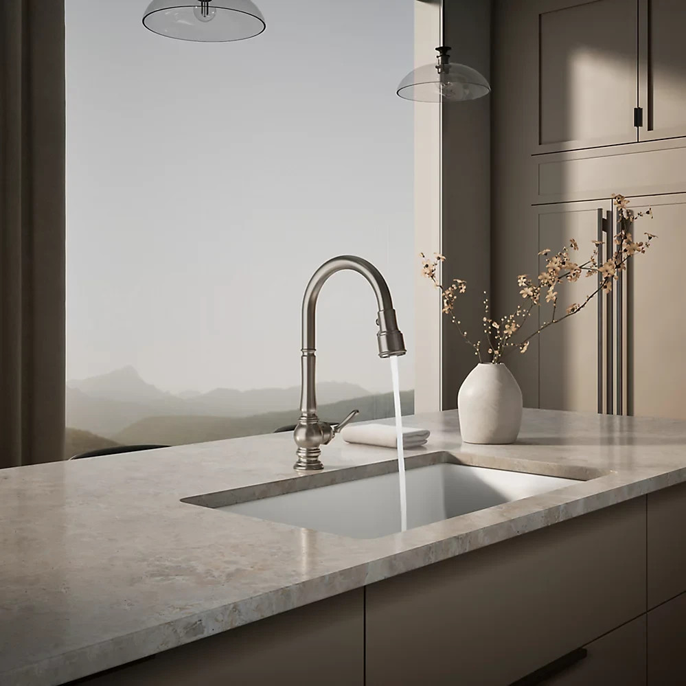 KOHLER Artifacts K-29709-VS Touchless Pull-Down Faucet 3-Spray Stainless