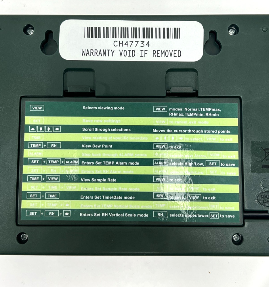 EXTECH INSTRUMENTS RH520A PAPERLESS HUMIDITY & TEMPERATURE CHART RECORDER