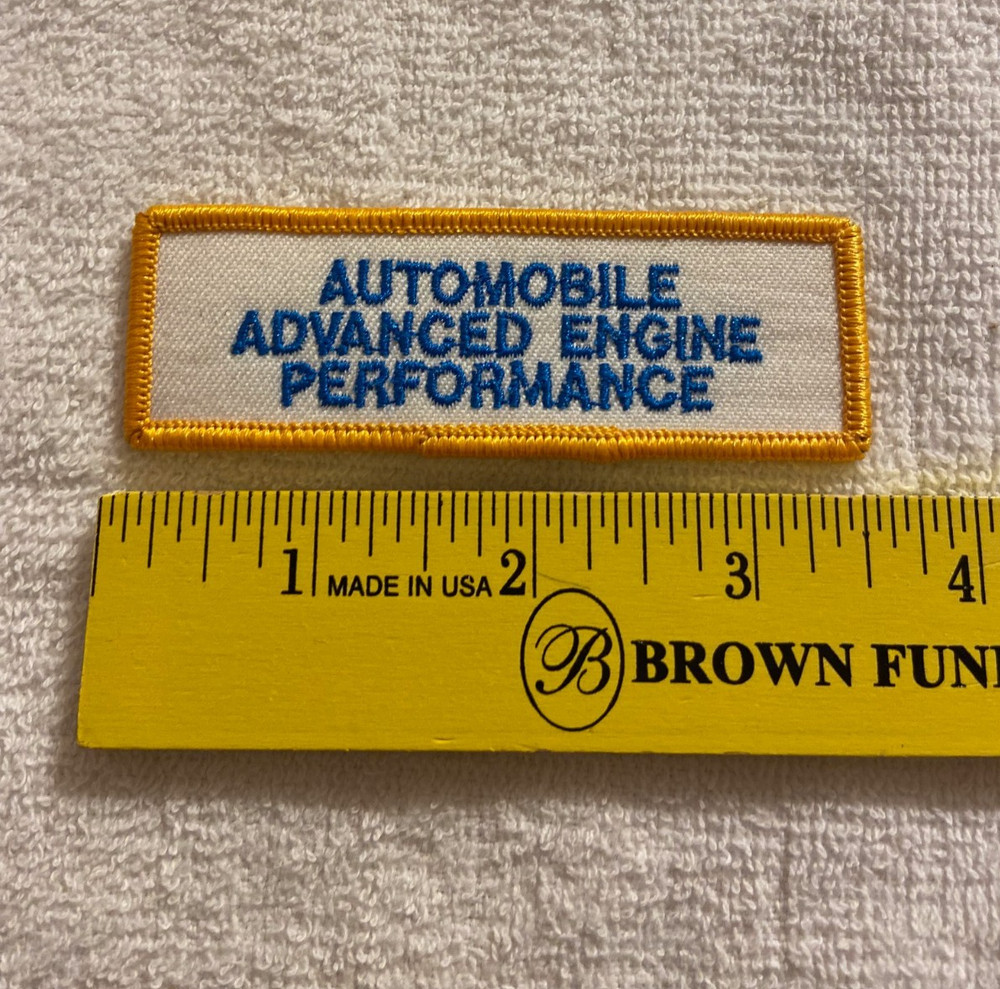Vintage "Automobile Advanced Engine Performance" Patch