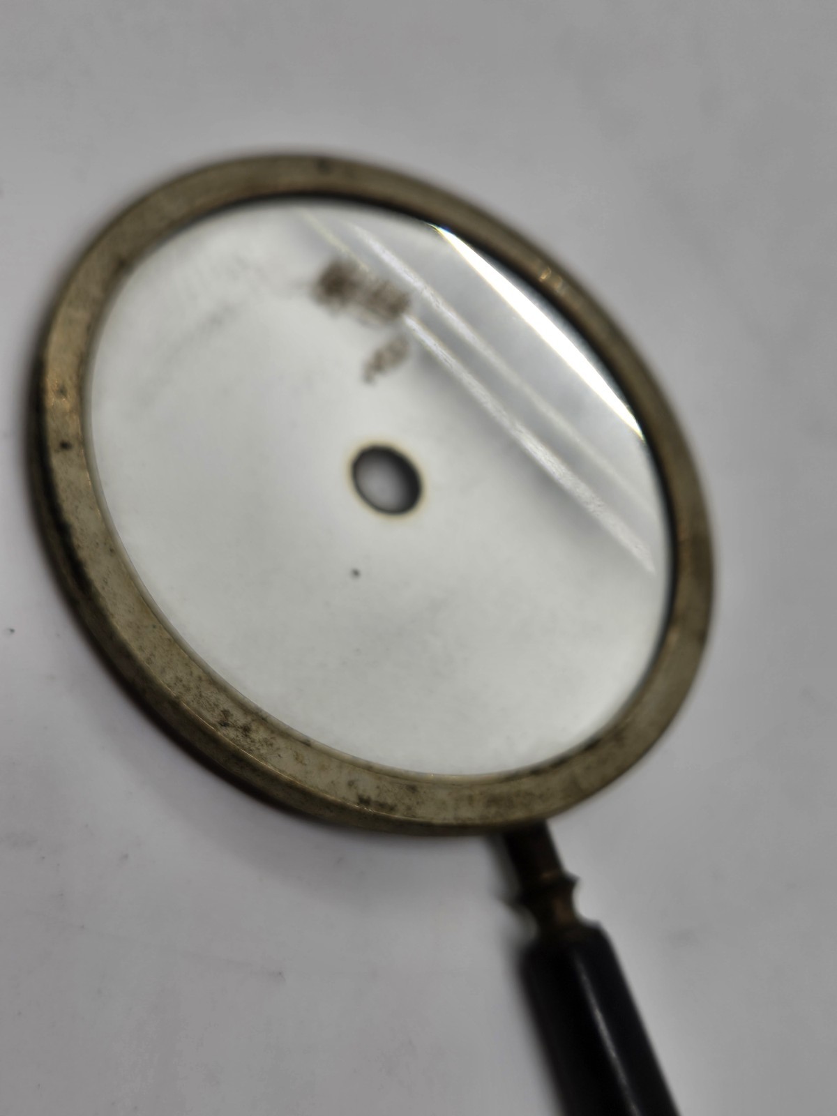 Antique 19th C. Surgeon Doctor's Opthamology Hand Held Mirror Reflector Tool