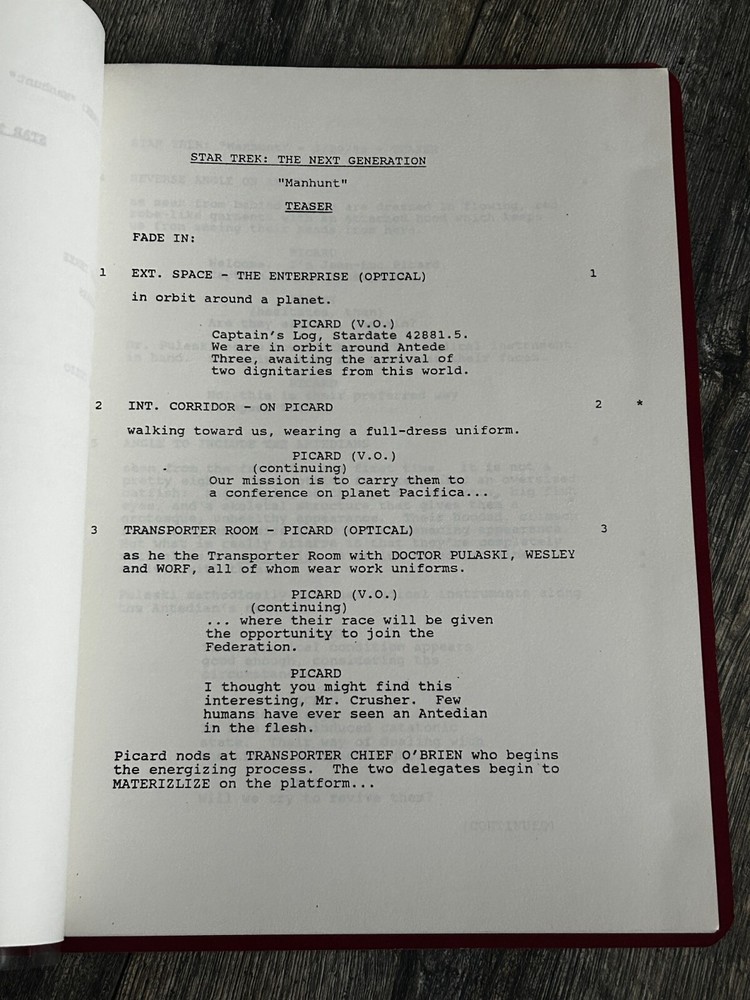 STAR TREK Script The Next Generation Manunt 2nd Revised Final Draft Mar 29 1989