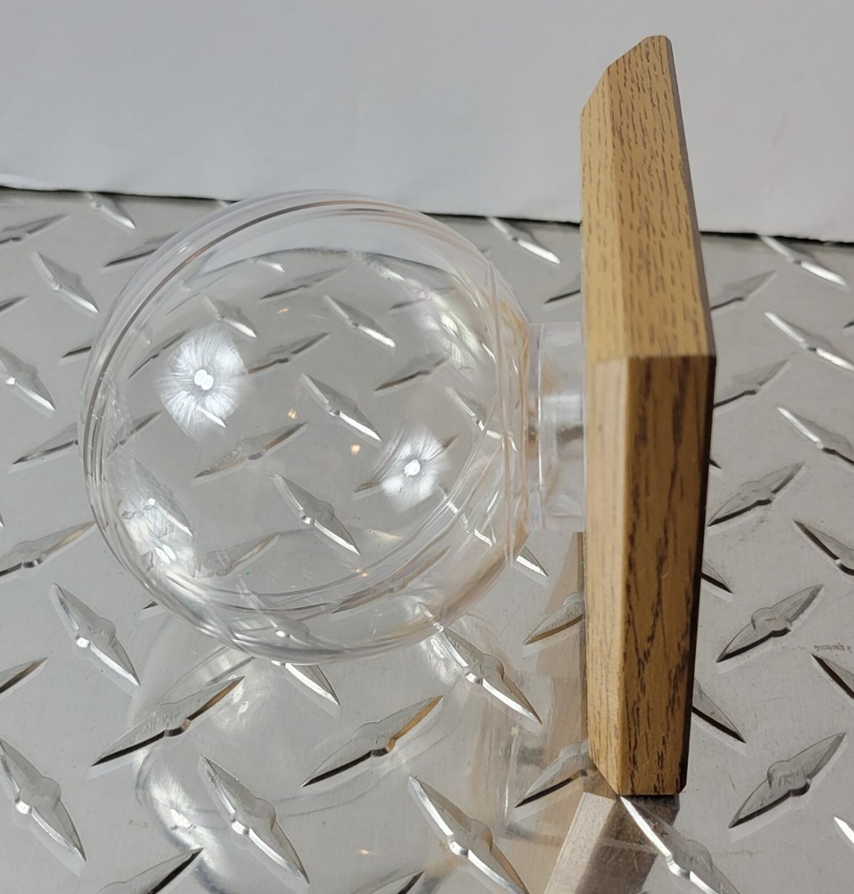 Baseball Holder Wood Base Trophy Game Ball Display Case Award Box E