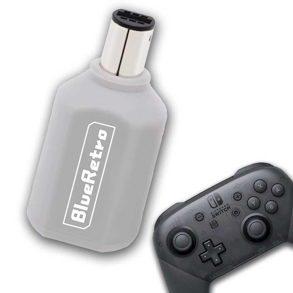 Wireless Bluetooth Receiver - Nintendo Gamecube  - (Grey) Blue Retro