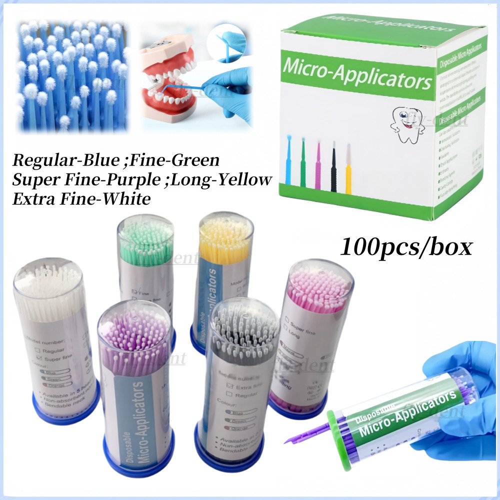 Dental Microbrush Disposable Bendable Micro Applicator Soft Tips Cleaning Brush