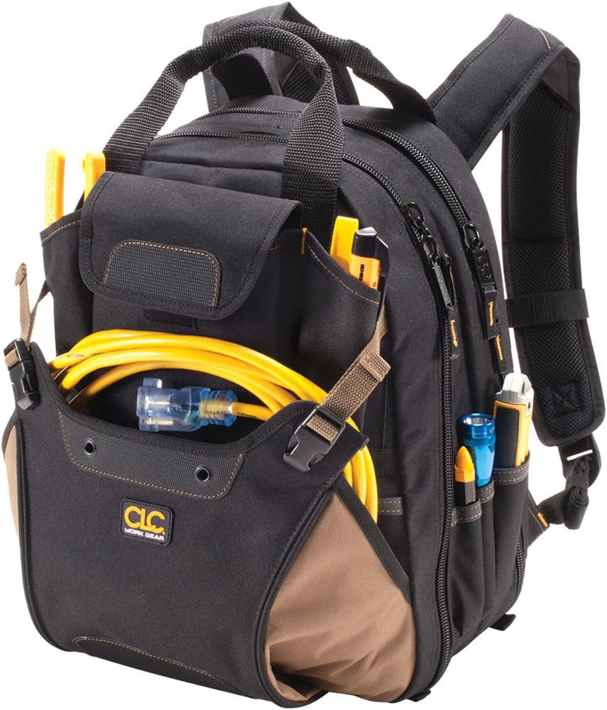 CLC Work Gear 1134 Carpenter'S Tool Backpack, 44 Pockets, Padded Back Support, B