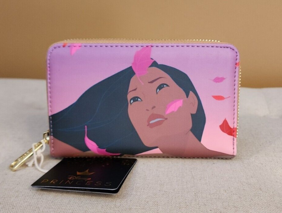 Loungefly Disney Pocahontas Princess Scenes Wallet Zip Around NEW