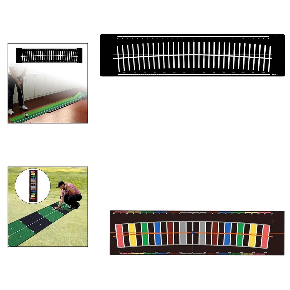 Golf Putting Mat with Alignment Line Portable Office Hitting Game Practice for
