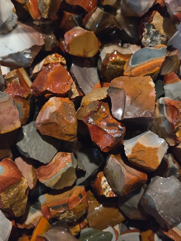 Polychrome Jasper 1 lb Rough Rocks For Tumbling