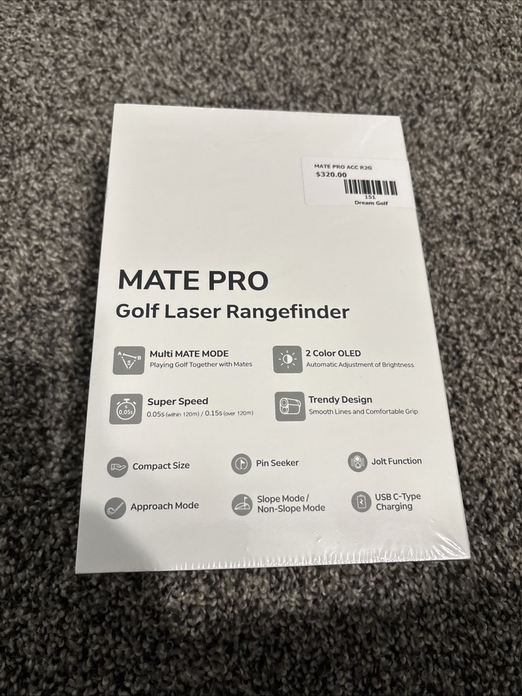 R2G MATE PRO White Golf Laser Rangefinder -Unopened!!