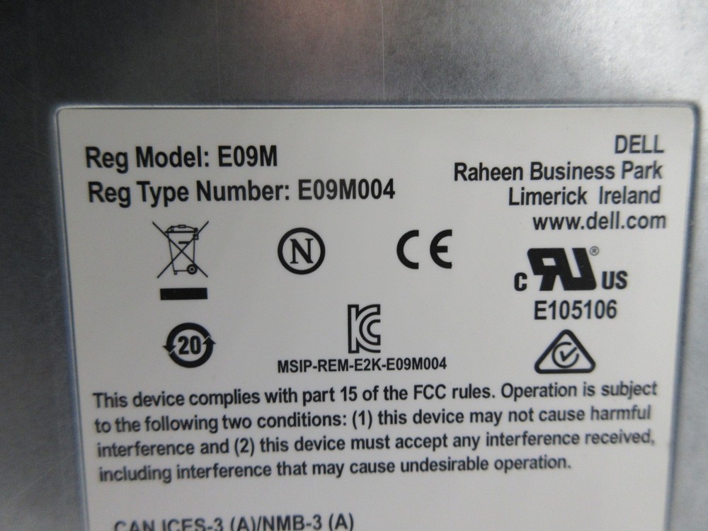 Dell E09M E09M004 Modele
