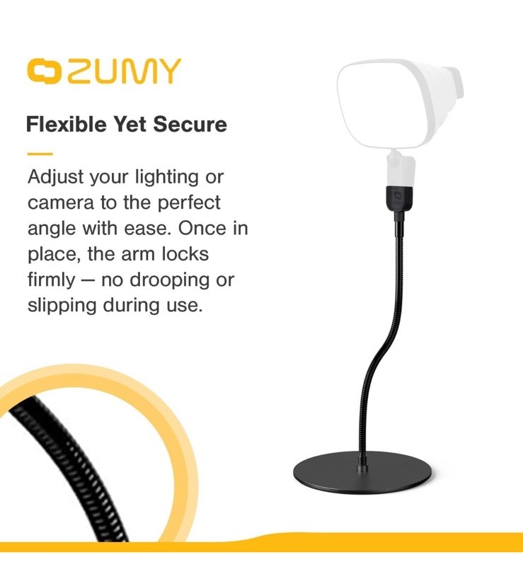 Zumy Mount Stand - Heavy Desktop Base Light Support Universal Ring Light
