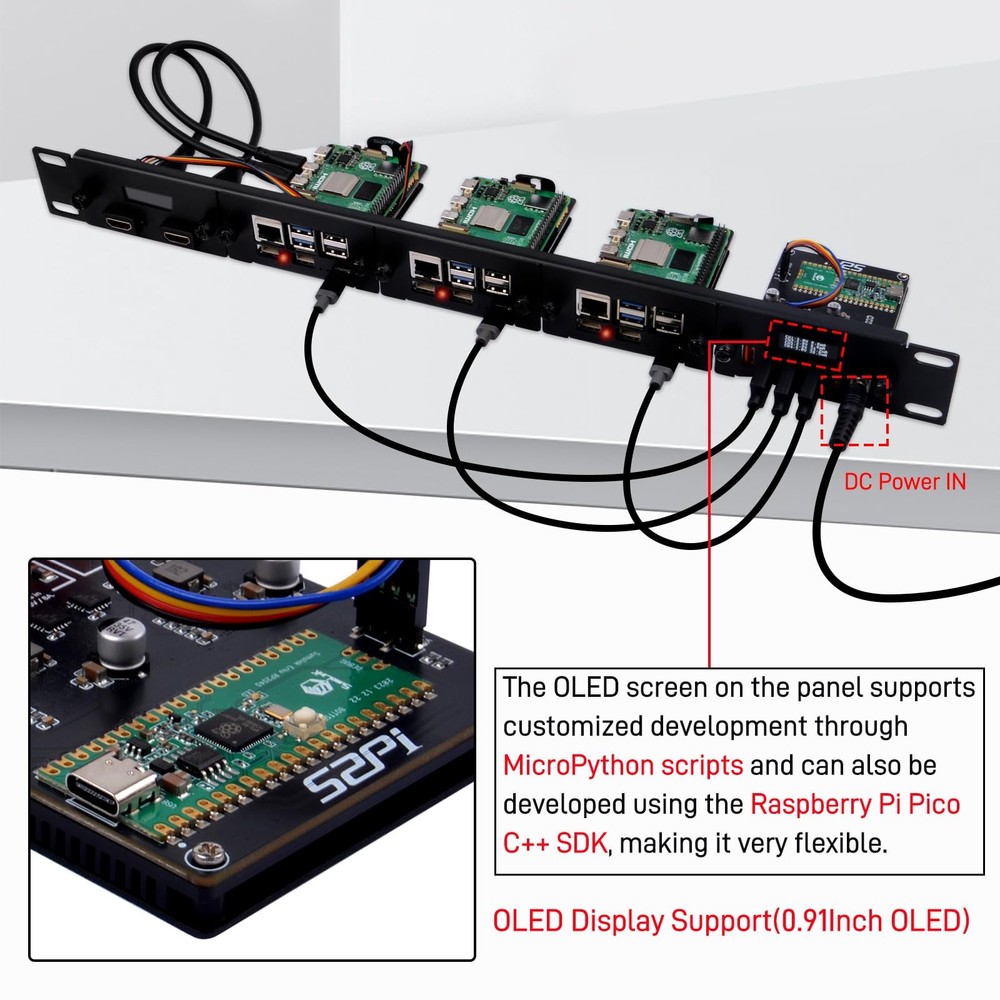 4 USB Channel 5V Power Supply Module, 19 inch 1U Rackmount, Server, Network