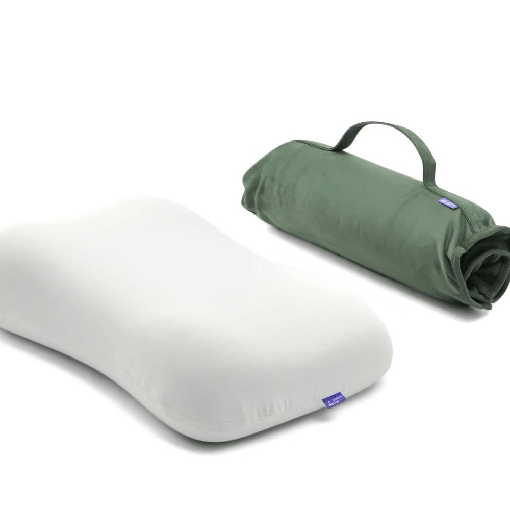 Cushion Lab Travel Deep Sleep Memory Foam Neck pillow, Green, NWT, Open box