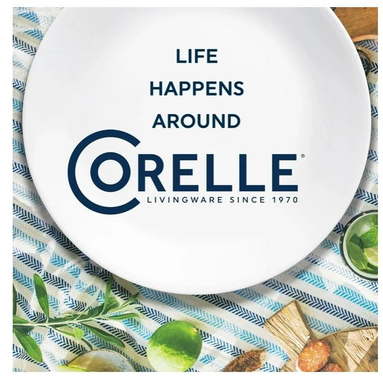 2 pack Corelle Livingware 10-Ounce Dessert Bowl, Winter Frost White