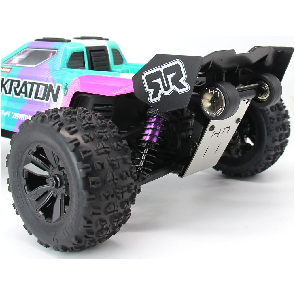 Hot Racing AMN133K HD Bearing Skid Plate Wheelie Bar - MINI Kraton