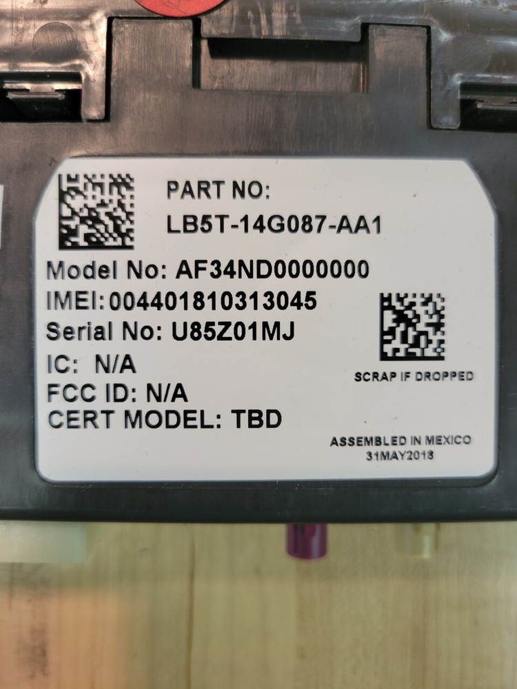 TELEMATIC CONTROL MODULE LB5T-14G087-AA1